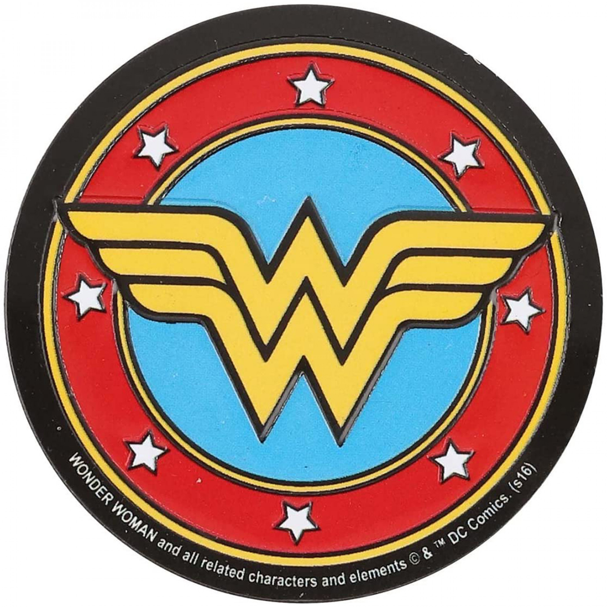 DC Comics Wonder Woman Classic Logo Embossed Tin Magnet